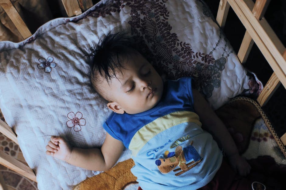 Bebé durmiendo en su cuna con un peluche al lado